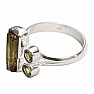 Designer ring green tourmaline silver Ag 925 R628