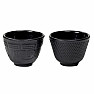 Set of four cast iron Tetsubin tea mugs