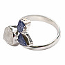 Designer ring moonstone rainbow silver Ag 925 R671