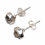Herkimer diamond earrings stones silver Ag 925 E671