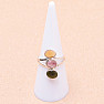 Designer ring with multicolored tourmalines silver Ag 925 68090