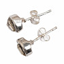 Herkimer diamond earrings stones silver Ag 925 E684