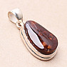 Mexican agate fire pendant silver Ag 925 69096