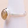 Sagenite crystal with rutile ring silver Ag 925 69666