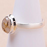 Sagenite crystal with rutile ring silver Ag 925 69678