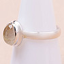 Sagenite crystal with rutile ring silver Ag 925 69679