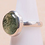 Actinolite in prehnite ring silver Ag 925 R71