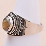 Sagenite crystal with rutile ring silver Ag 925 74166
