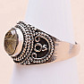 Sagenite crystal with rutile ring silver Ag 925 74211