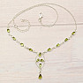 Olivine cut necklace silver Ag 925 74890