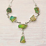 Opal Ethiopian Raw Necklace Silver Ag 925 N75