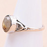 Sagenite crystal with rutile ring silver Ag 925 76287