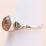 Sagenite crystal with rutile ring silver Ag 925 76242