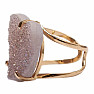 Be Beautiful Agate heart aqua aura ring 79