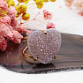 Be Beautiful Agate heart aqua aura ring 79