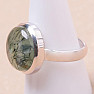 Actinolite in prehnite ring silver Ag 925 R80