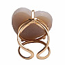 Be Beautiful Agate heart aqua aura ring 80