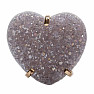 Be Beautiful Agate heart aqua aura ring 81