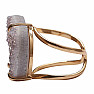 Be Beautiful Agate heart aqua aura ring 81
