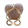 Be Beautiful Agate heart aqua aura ring 81