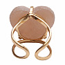 Be Beautiful Agate heart aqua aura ring 82