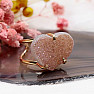 Be Beautiful Agate heart aqua aura ring 82