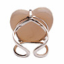 Be Beautiful Agate heart aqua aura ring 84