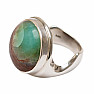 Chrysoprase boulder ring silver Ag 925 R84