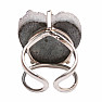 Be Beautiful Agate heart aqua aura ring 86