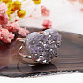 Be Beautiful Agate heart aqua aura ring 86