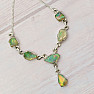 Opal Ethiopian Raw Necklace Silver Ag 925 N86