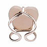Be Beautiful Agate heart aqua aura ring 87