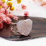 Be Beautiful Agate heart aqua aura ring 87