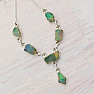 Opal Ethiopian Raw Necklace Silver Ag 925 N87