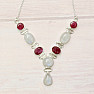 Moonstone rainbow necklace silver Ag 925 87029