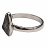 Meteorite Muonionalusta ring silver Ag 925 R879