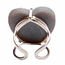 Be Beautiful Agate heart aqua aura ring 88
