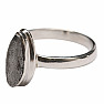 Meteorite Muonionalusta ring silver Ag 925 R889