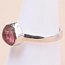 Tourmaline pink polished silver ring Ag 925 90416