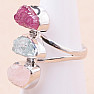 Ruby raw silver ring Ag 925 90890