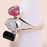Ruby raw silver ring Ag 925 90913