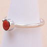 Coral mushroom ring silver Ag 925 94388