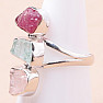Ruby raw silver ring Ag 925 94732