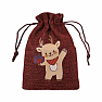 Jute bag Christmas deer with gift