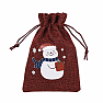 Jute bag Snowman with gift