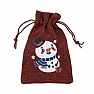 Jute bag Snowman with blue scarf