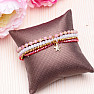 Rhodochrome cut, glass and metal beads 4 bracelets in one
