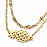 Stainless steel anklet Pineapple