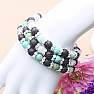 Amazonite and Lava Sparkling Beaded Bracelet