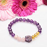 Amethyst with rose, sagenite and kunzite author's bracelet RB Design 150
